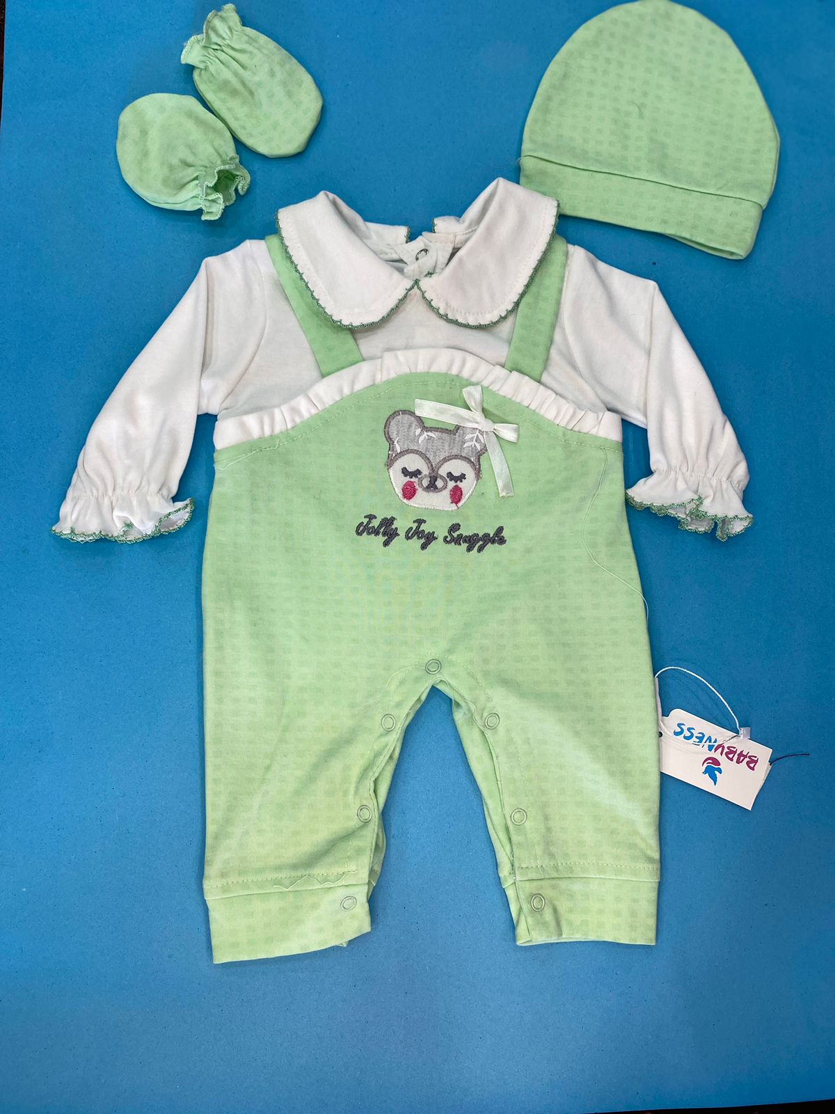 Baby Romper with Mitten & Cap  (BN0913)