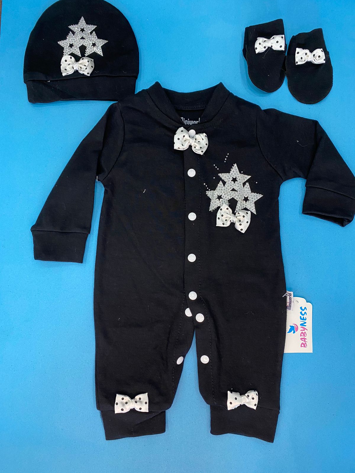 Baby Romper with Mitten & Cap (BN0913)