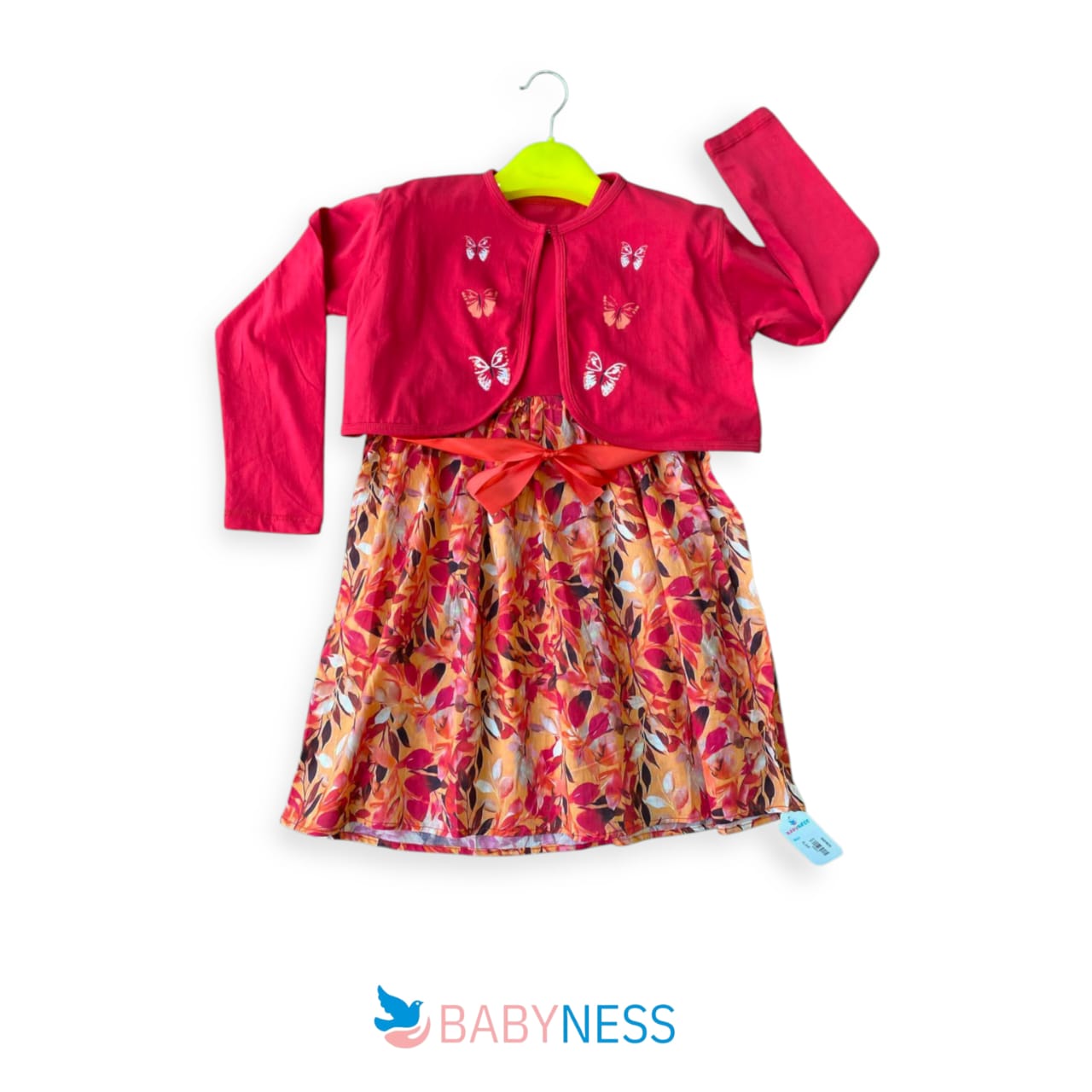Floral frock with attachable jacket  (BN0957)