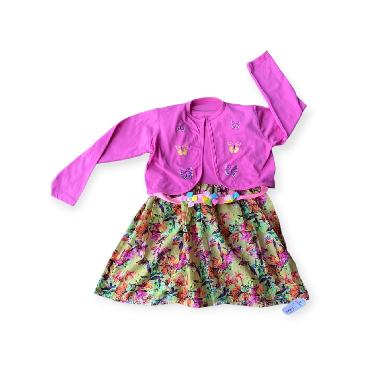 Floral frock with attachable jacket  (BN0957)